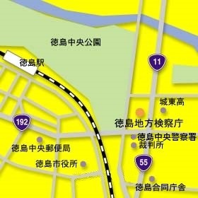 徳島地方検察庁地図