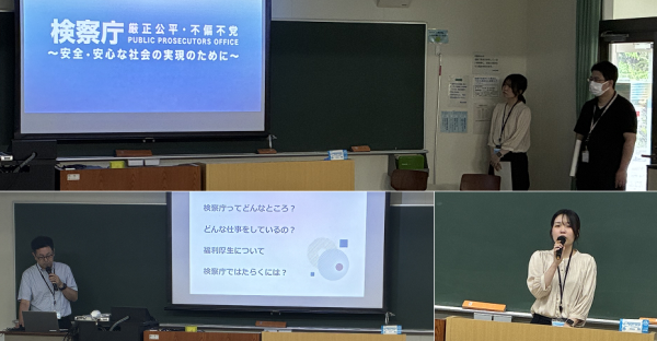 大分大学での広報活動の状況を写した写真
