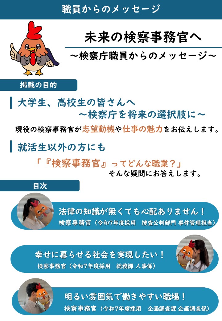 職員からのメッセージ目次